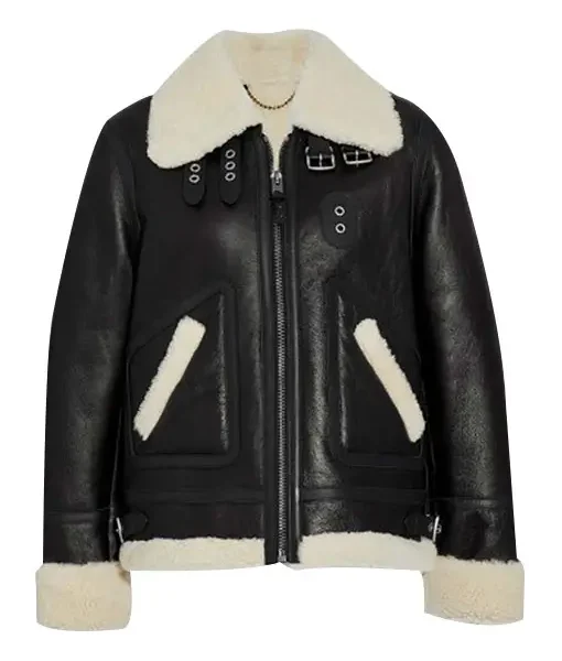 Womens Aviator B3 Shearling Leather Jacket